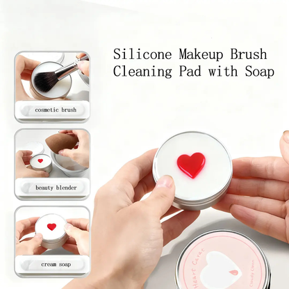 Silicone Makeup Brush Cleaning Pad with Soap