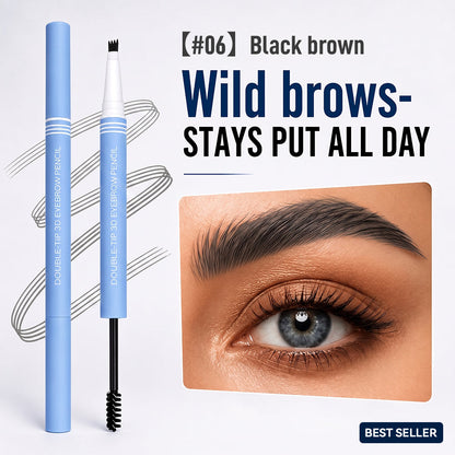 Waterproof 2-in-1 Micro-Fork Eyebrow Pen & Tinted Gel