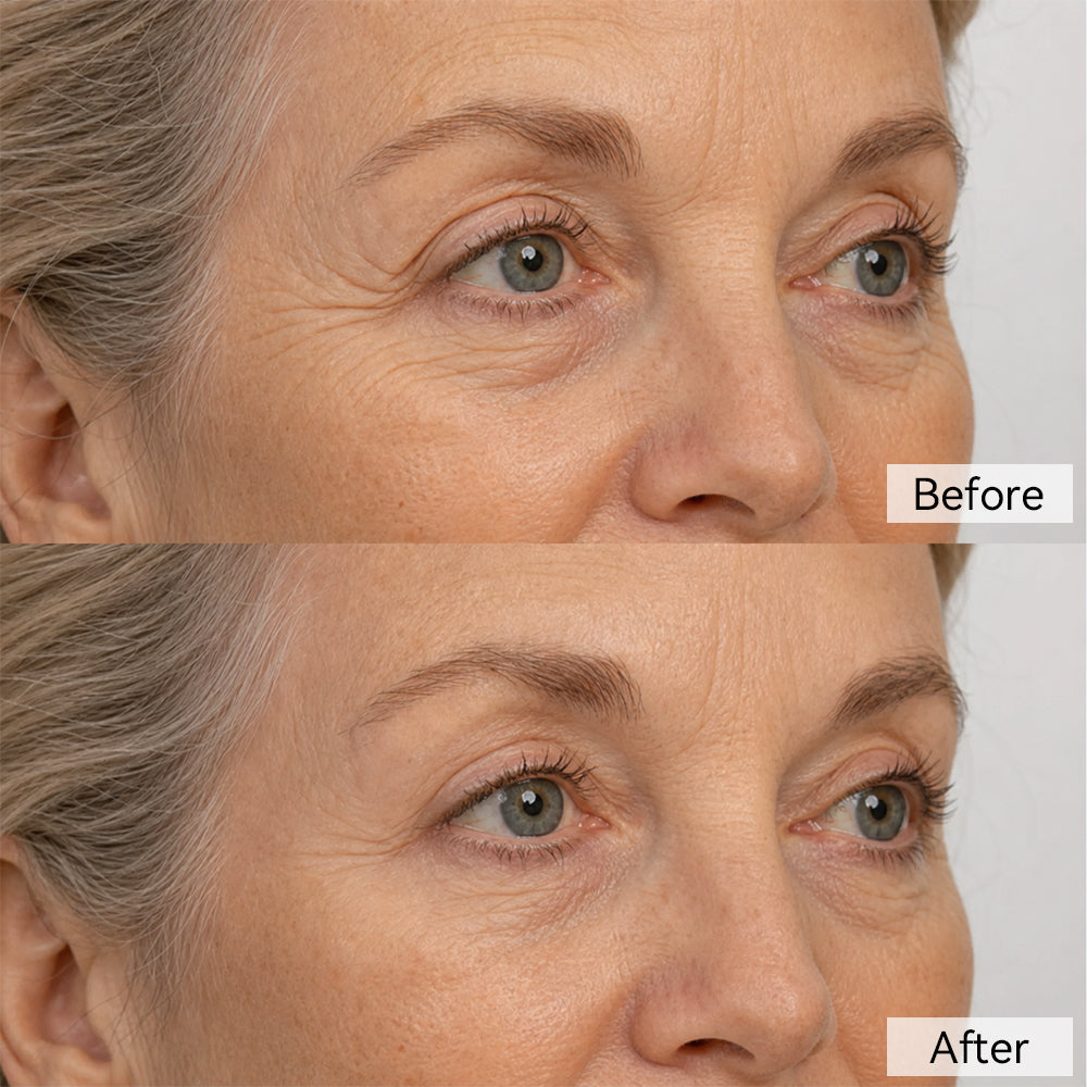 Smoother-looking fine lines around the eyes