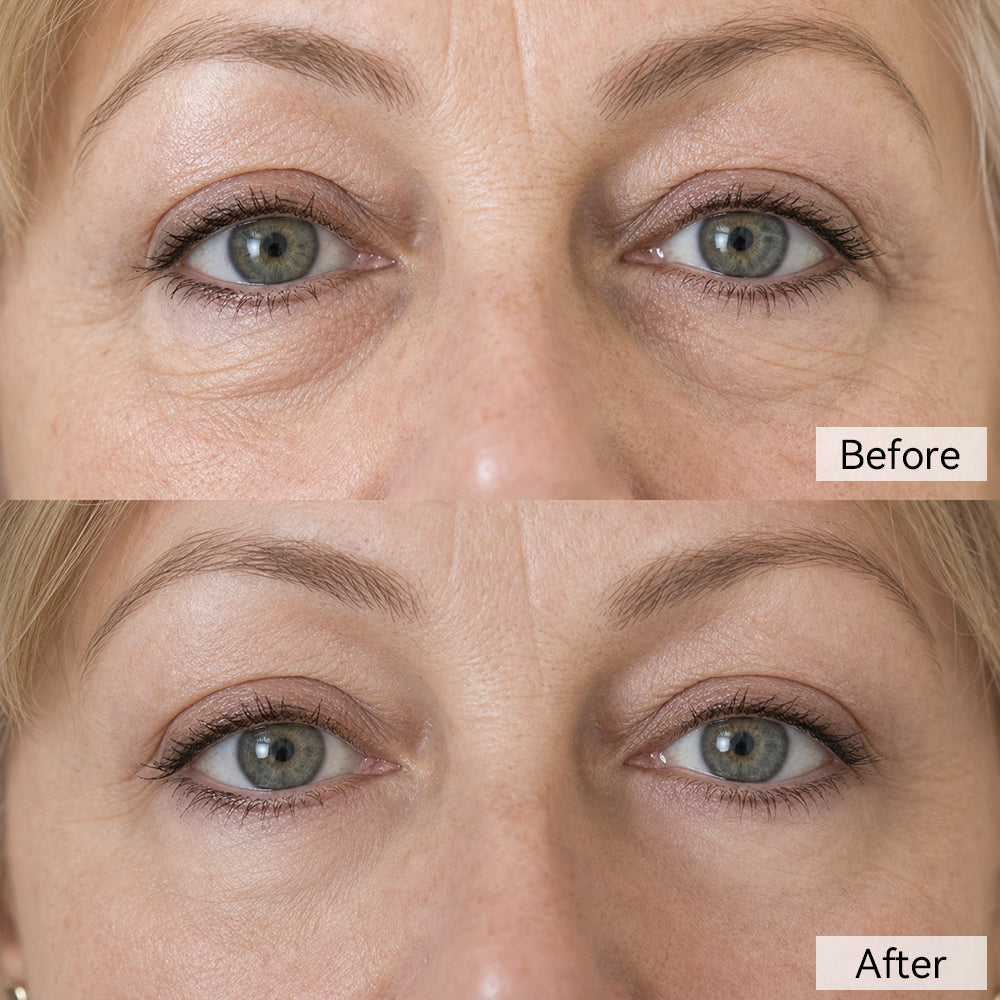 Smoother-looking vertical lines between the brows