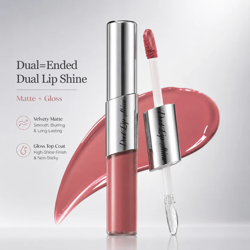 Perfect Twin Lip — Dual-Ended Liquid Lipstick with Velvet Matte Color and Glossy Shine