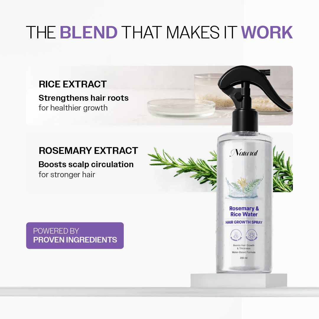 Rosemary Water with Rice Water |100% Natural Extract