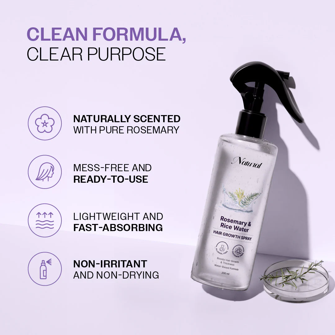 Rosemary Water with Rice Water |100% Natural Extract