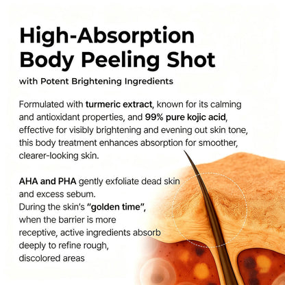 Purelums Peel Shot - Kojic + Turmeric Body Peel Spray