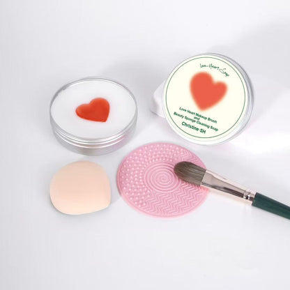 Silicone Makeup Brush Cleaning Pad with Soap