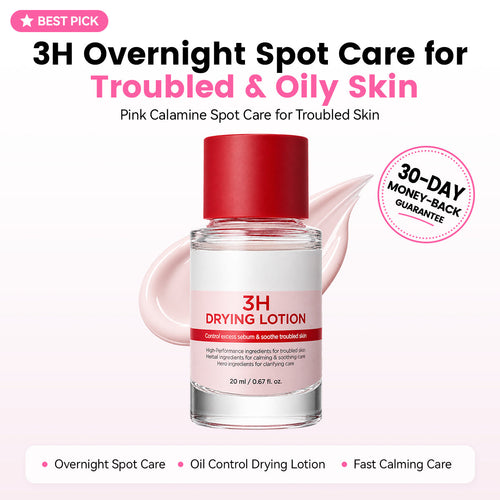Korean 3H Overnight Drying Lotion- Targeted Spot Care for Troubled & Oily-Prone Skin
