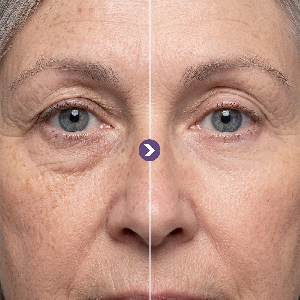 Brighter-looking under-eye area