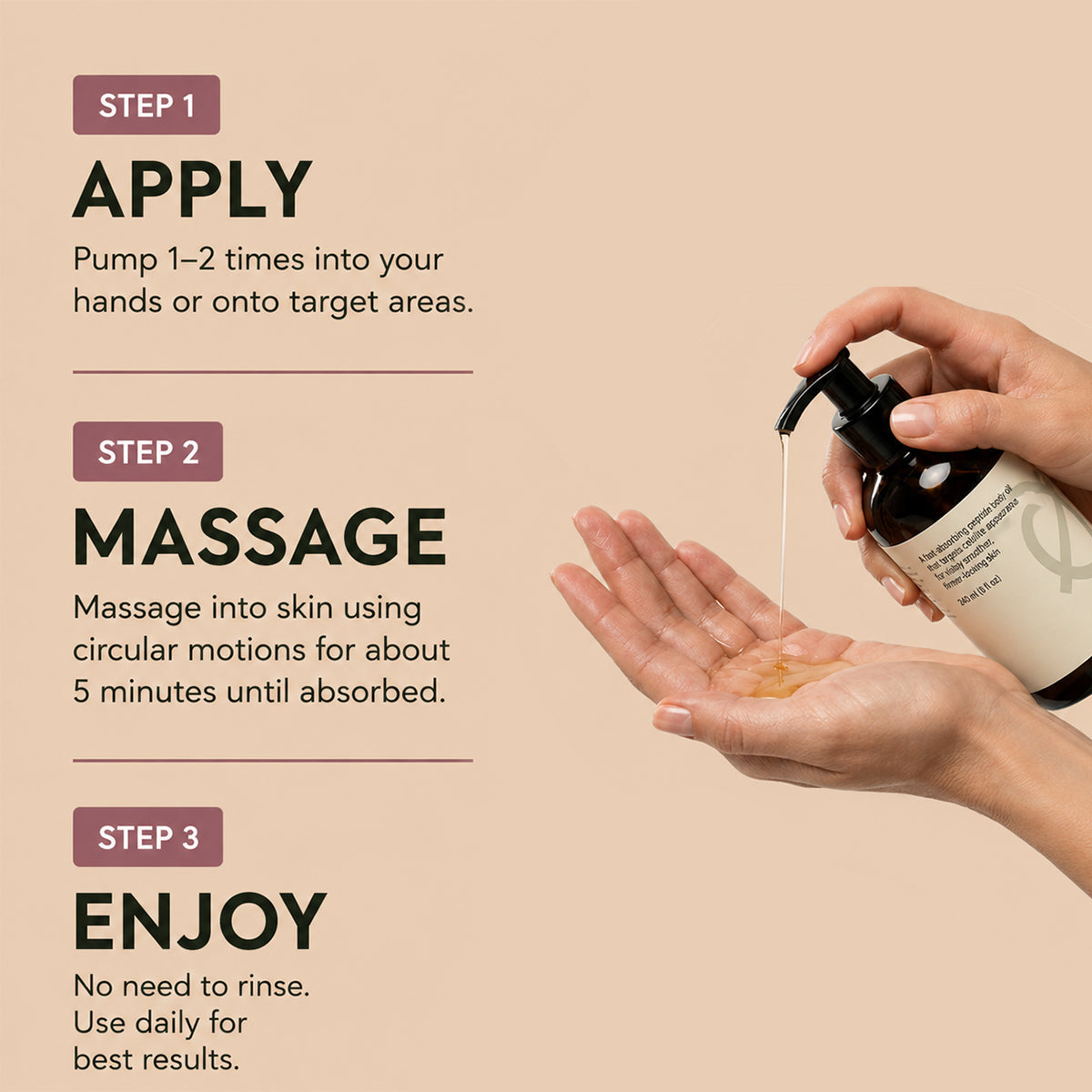 purelums™  Peptide Body Oil